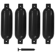 Bokobrani za brod 4 kom crni 51 x 14 cm PVC