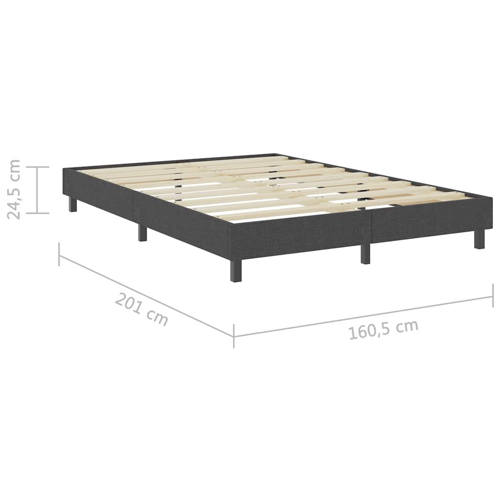 Box spring okvir za krevet od tkanine sivi 160 x 200 cm