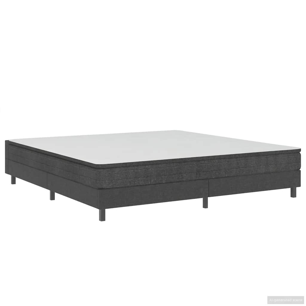 Box spring okvir za krevet od tkanine sivi 200 x 200 cm