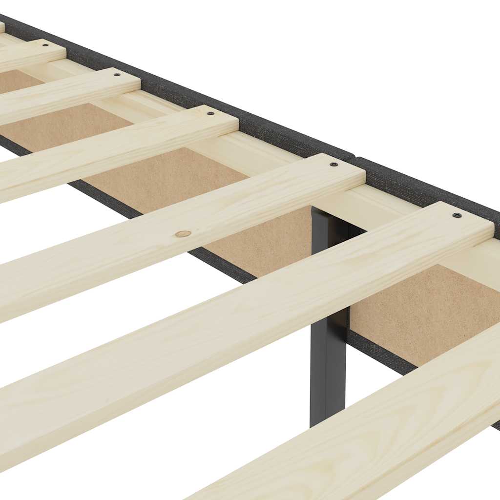 Box spring okvir za krevet od tkanine sivi 200 x 200 cm