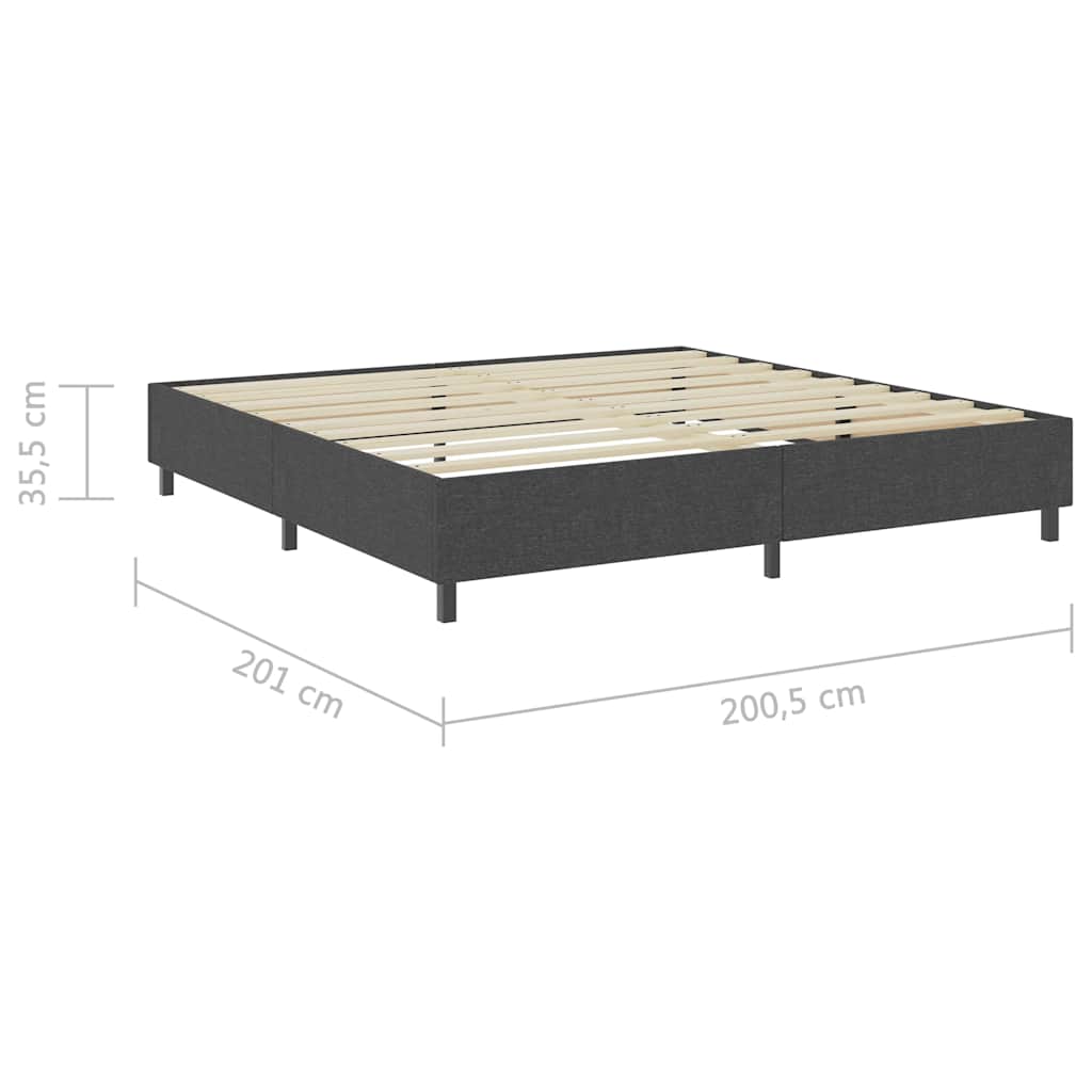 Box spring okvir za krevet od tkanine sivi 200 x 200 cm
