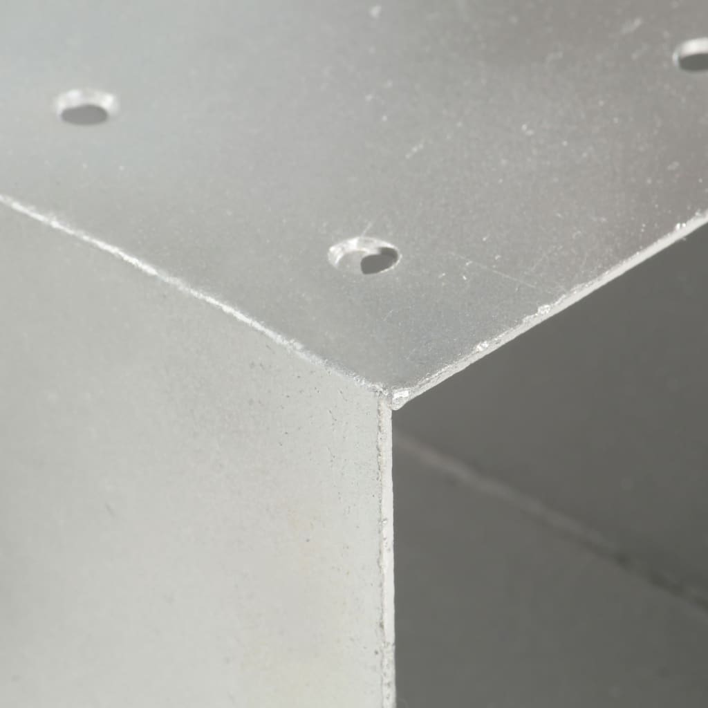 Spojnici za stupove u X-obliku 4 kom pocinčani metal 81 x 81 mm
