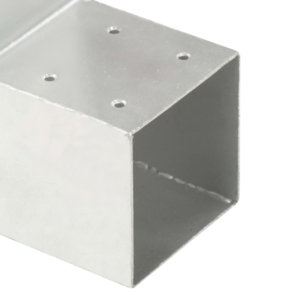 Spojnici za stupove u L-obliku 4 kom pocinčani metal 91 x 91 mm