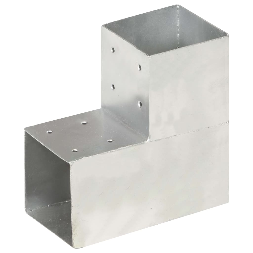 Spojnici za stupove u L-obliku 4 kom pocinčani metal 101x101 mm