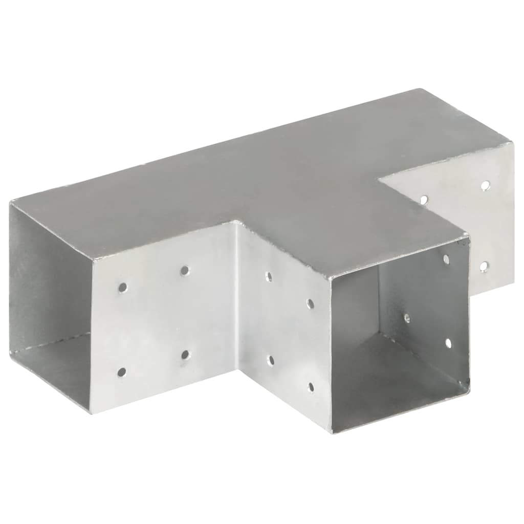 Spojnici za stupove u T-obliku 4 kom pocinčani metal 101x101 mm