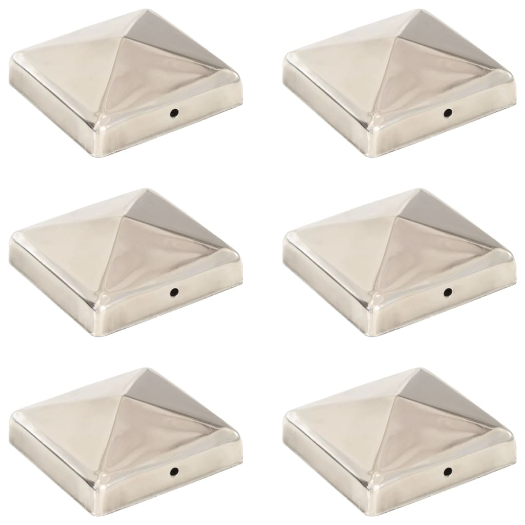 Piramidalni poklopci za stupove ograde 6 kom čelični 101x101 mm