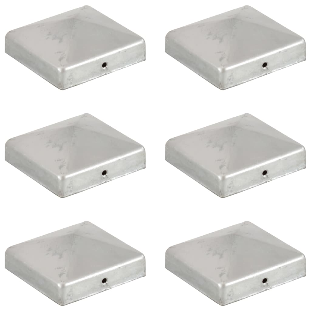 Piramidalni poklopci za stupove ograde 6 kom metalni 81 x 81 mm