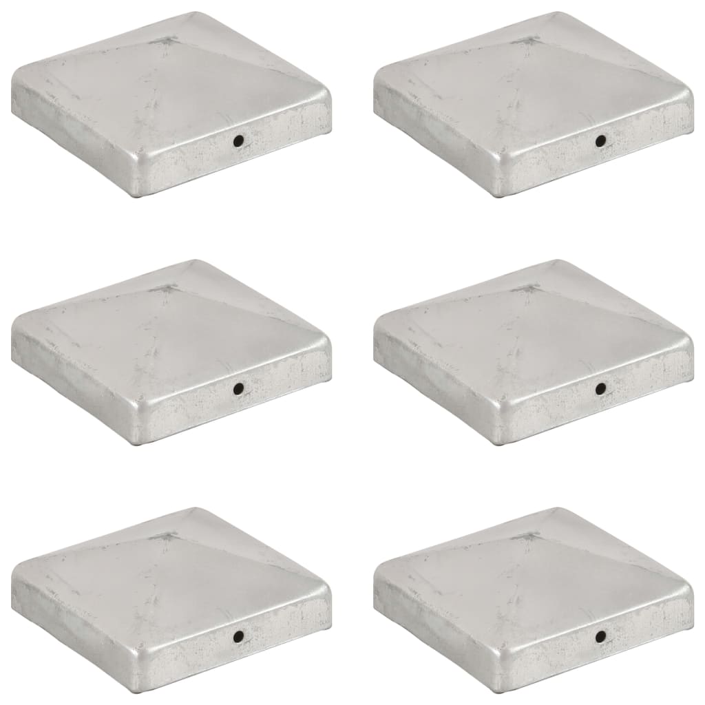 Piramidalni poklopci za stupove ograde 6 kom čelični 101x101 mm