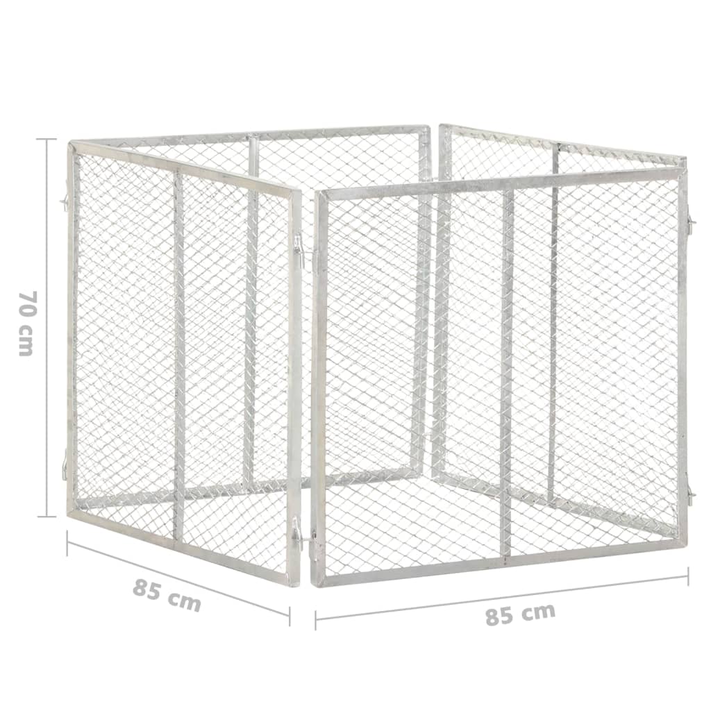 Vrtna posuda za kompost 85 x 85 x 70 cm od pocinčanog željeza