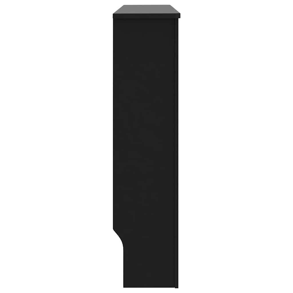 Pokrov za radijator crni 112 x 19 x 81,5 cm konstruirano drvo