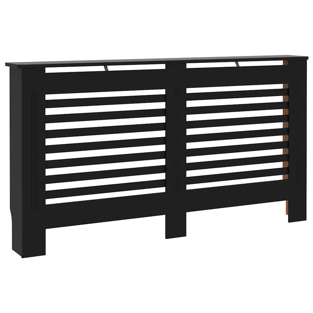 Pokrov za radijator crni 152 x 19 x 81,5 cm MDF