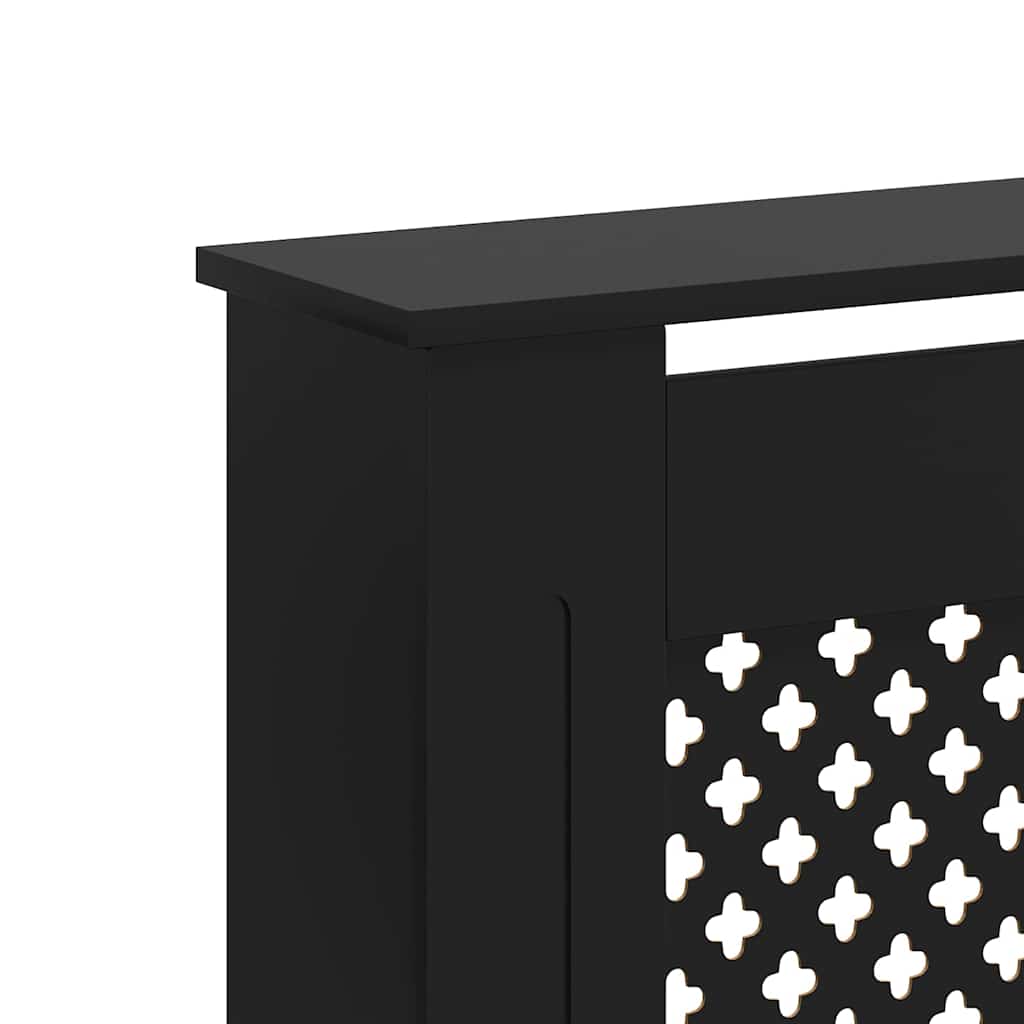 Pokrov za radijator crni 152 x 19 x 81,5 cm MDF