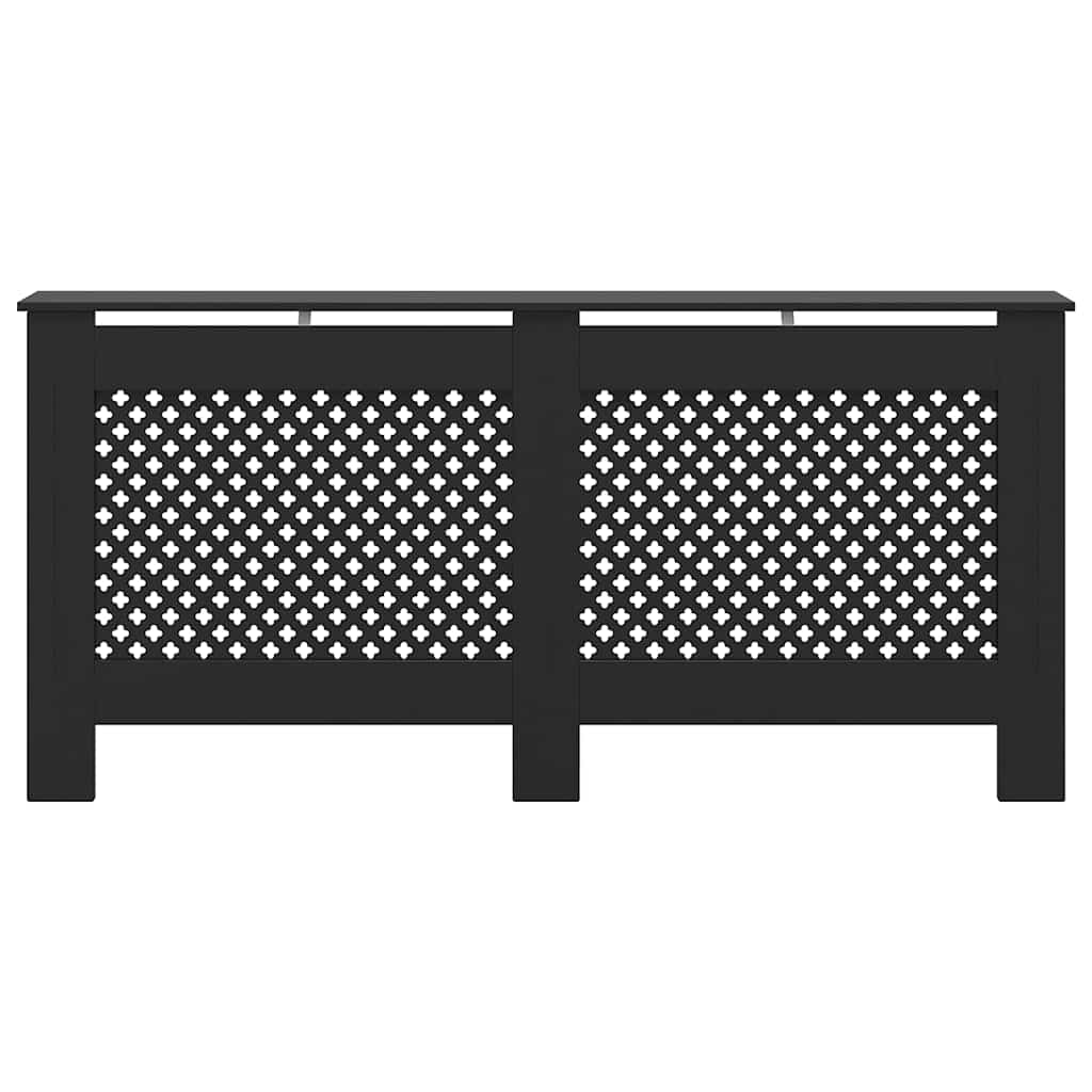 Pokrov za radijator crni 172 x 19 x 81,5 cm MDF