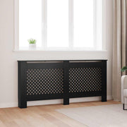 Pokrov za radijator crni 172 x 19 x 81,5 cm MDF