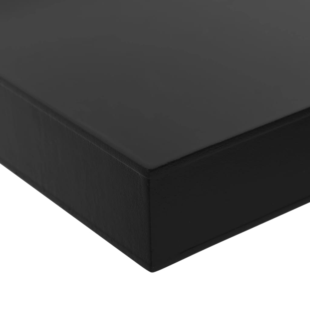 Plutajuće zidne police 2 kom crne 80 x 20 x 3,8 cm