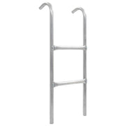 Ljestve za trampolin s 2 prečke čelične srebrne 72 cm (pogodno za visinu od 65 cm)