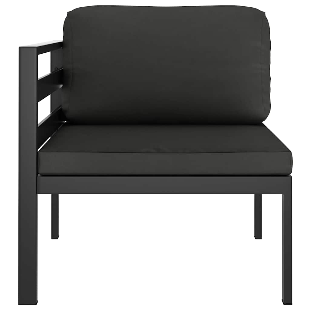 Modularna kutna sofa s jastucima 1 kom aluminijska antracit