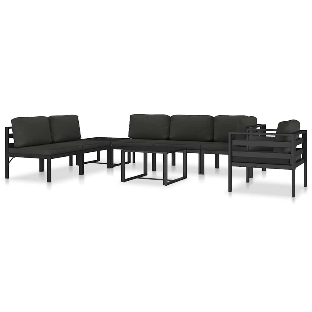 Modularna kutna sofa s jastucima 1 kom aluminijska antracit