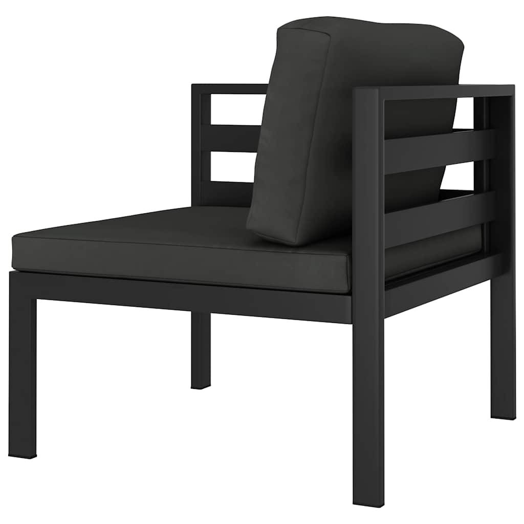Modularna kutna sofa s jastucima 1 kom aluminijska antracit