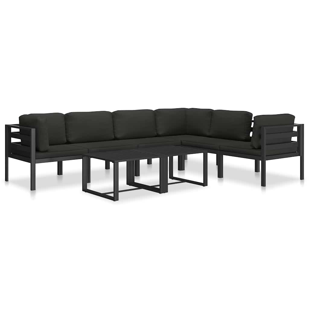 Modularna kutna sofa s jastucima 1 kom aluminijska antracit