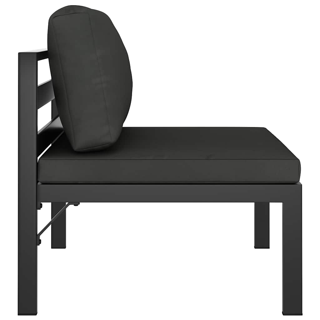 Modularna srednja sofa s jastucima aluminijska antracit