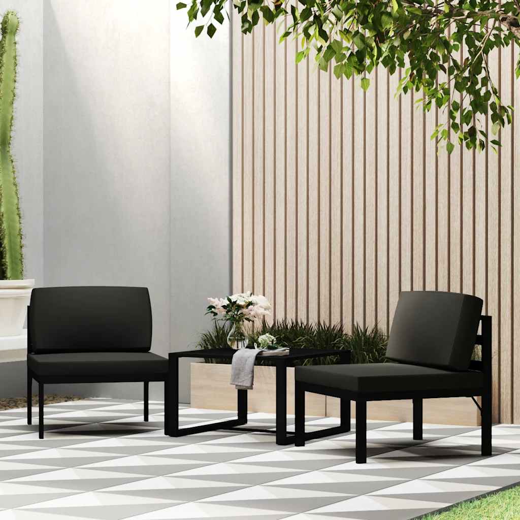 Modularna srednja sofa s jastucima aluminijska antracit