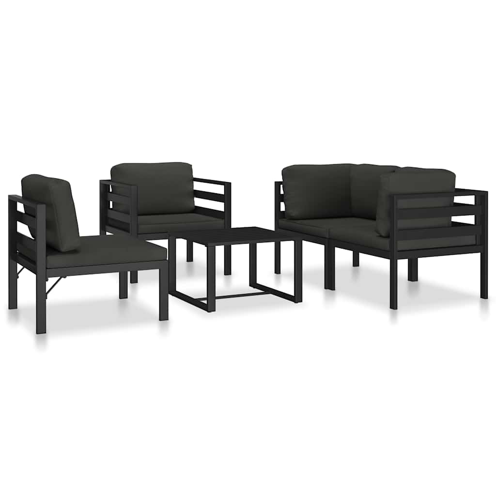Sofa za jednu osobu s jastucima aluminijska antracit