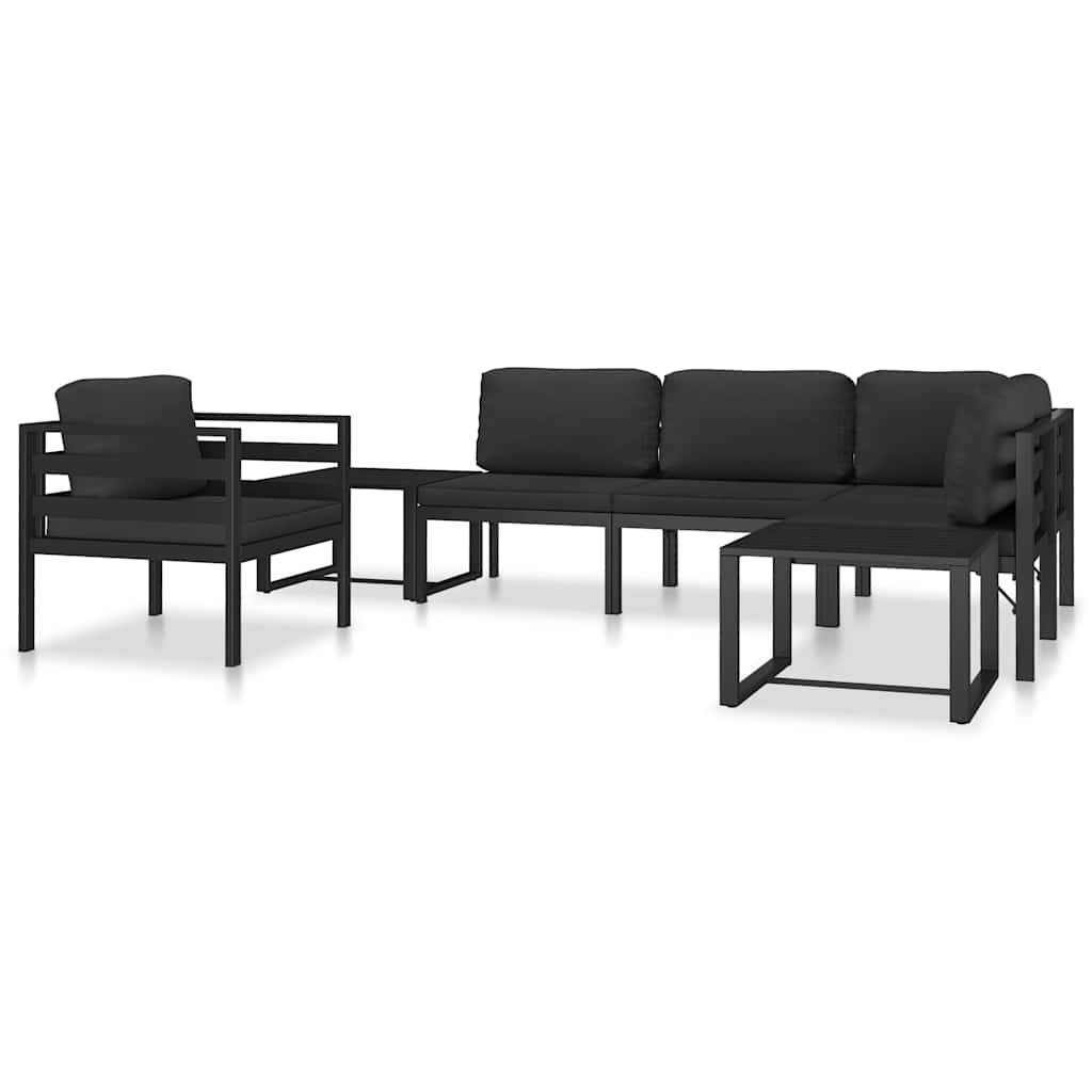 Sofa za jednu osobu s jastucima aluminijska antracit