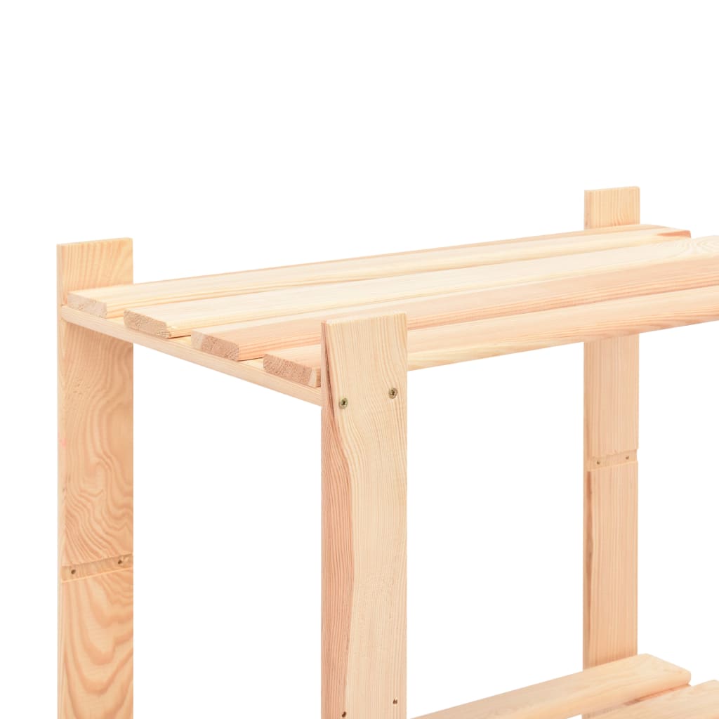 Stalci za pohranu s 3 razine 10 kom 60x38x90 cm borovina 150 kg