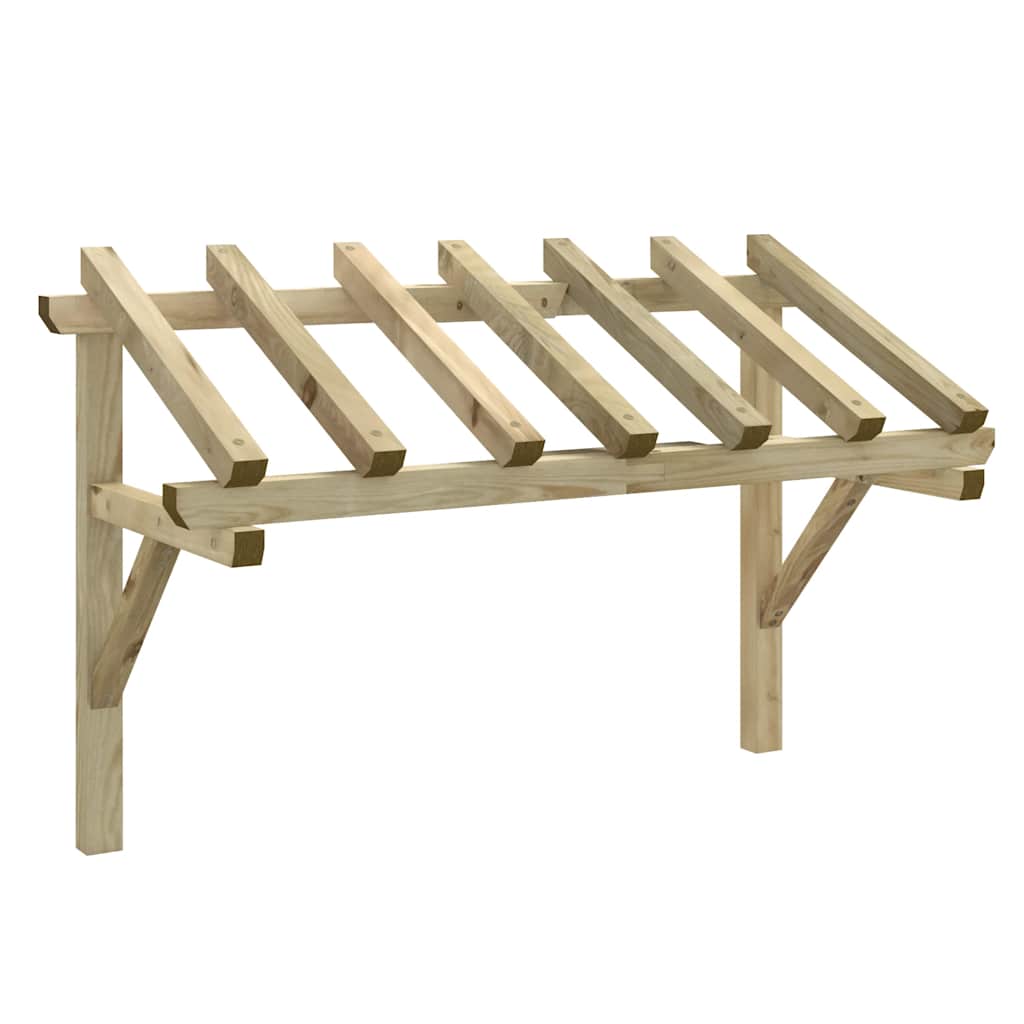 Nadstrešnica za vrata 200 x 100 x 100 cm od masivne borovine