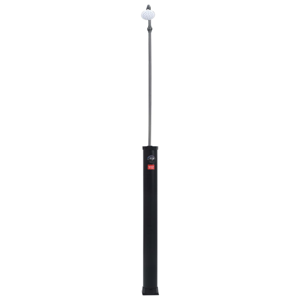 Vrtni solarni tuš crni 215 cm 8 L