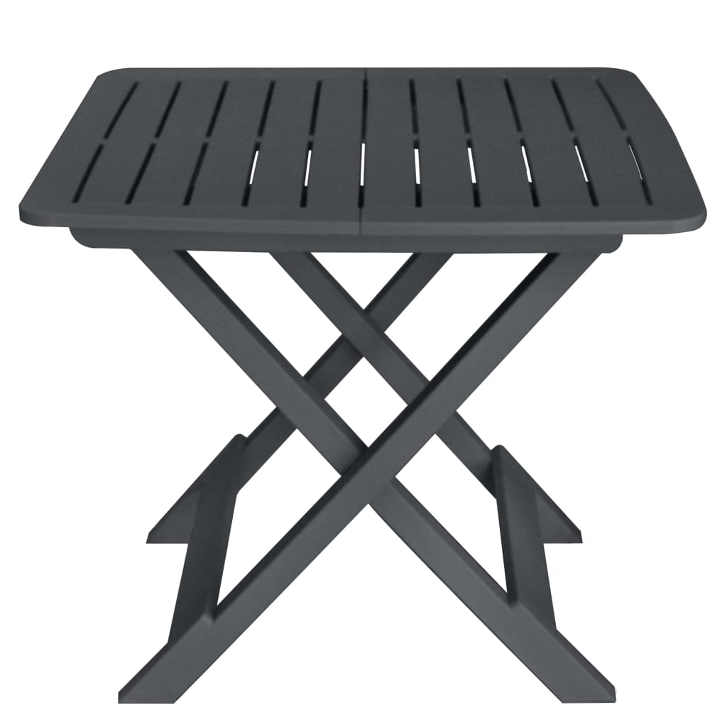 3-dijelni sklopivi bistro set plastični antracit