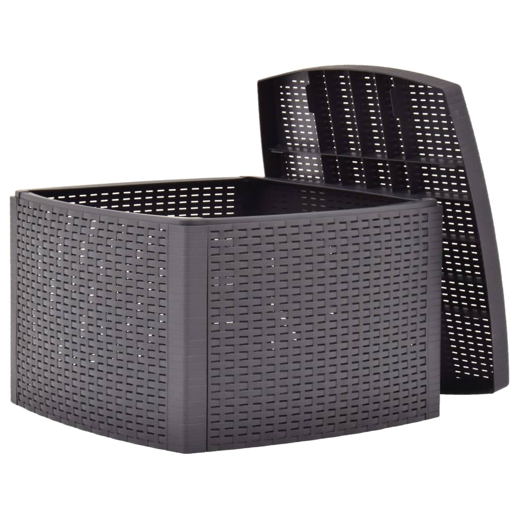 Bočni stol boja kave 54 x 54 x 36,5 cm plastični