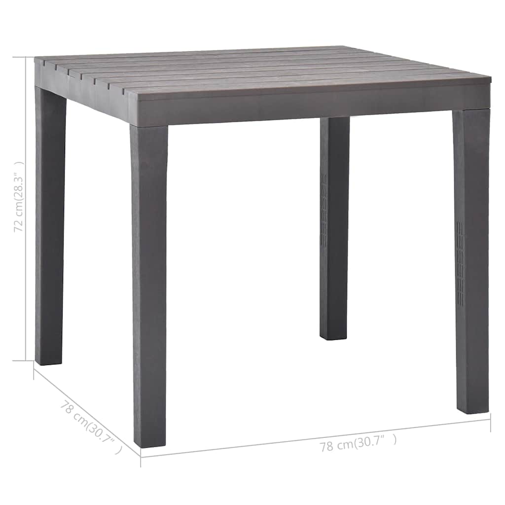 Vrtni stol boja kave 78 x 78 x 72 cm plastični