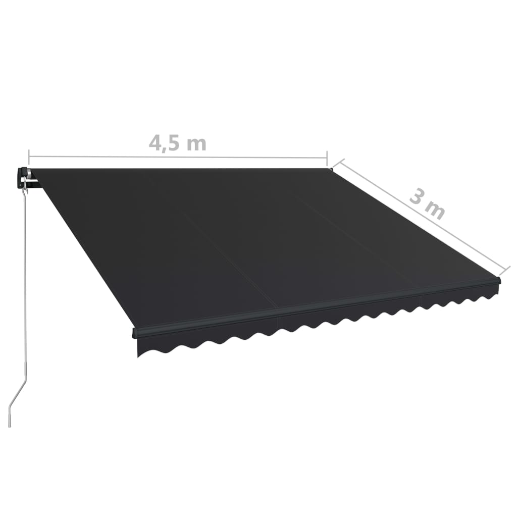 Tenda na ručno uvlačenje 450 x 300 cm antracit
