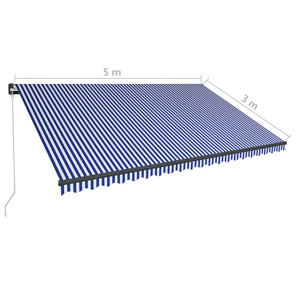 Ručna tenda sa solarnim LED svjetlom 6 x 3 m
