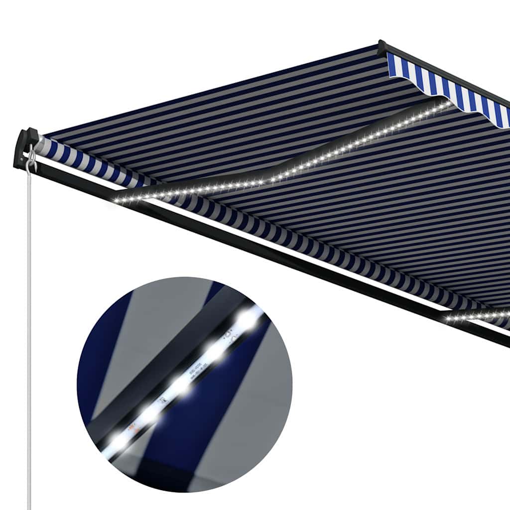 Ručna tenda sa solarnim LED svjetlom 6 x 3 m