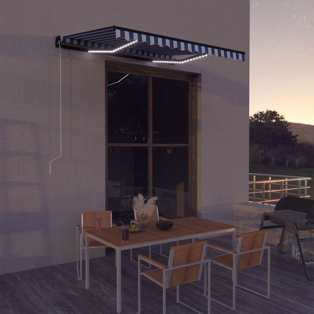 Skrovita tenda S LED lampica Narančasta 300 x 250 cm