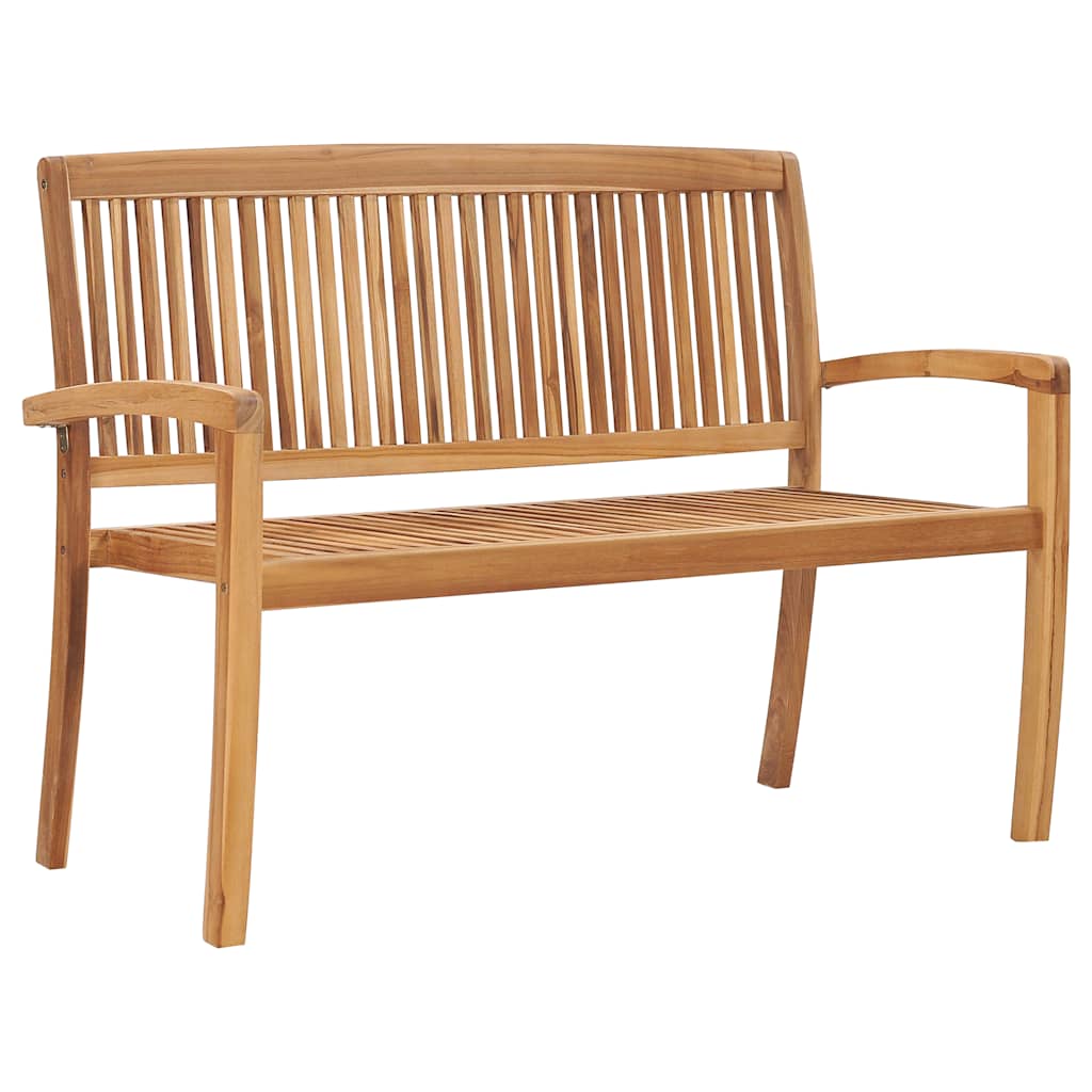 Složiva vrtna klupa za dvoje 120 cm od masivne tikovine