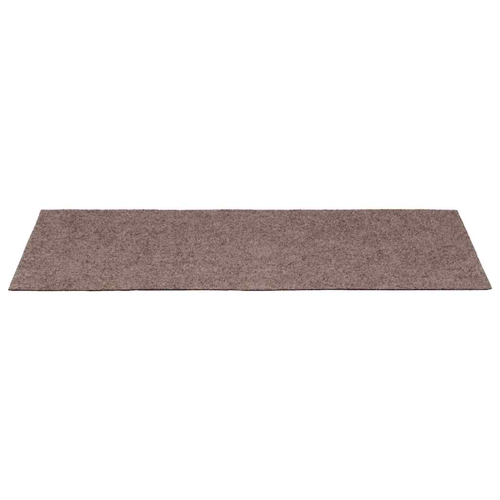 Prostirke za stepenice samoljepljive 15 kom 65x21x4 cm svijetlosmeđa pravokutni rub
