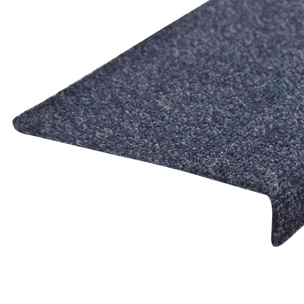 Prostirke za stepenice samoljepljive 15 kom 65x21x4 cm plave pravokutne rubove