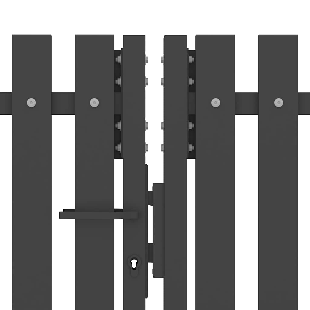 Vrtna vrata za ogradu od čelika 400x175 cm antracit boje