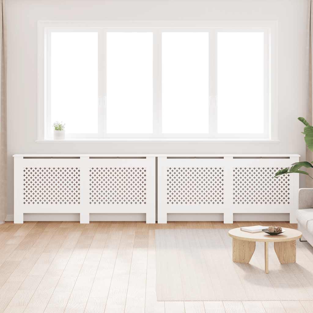 Pokrovi za radijator 2 kom bijeli 172 x 19 x 81,5 cm MDF