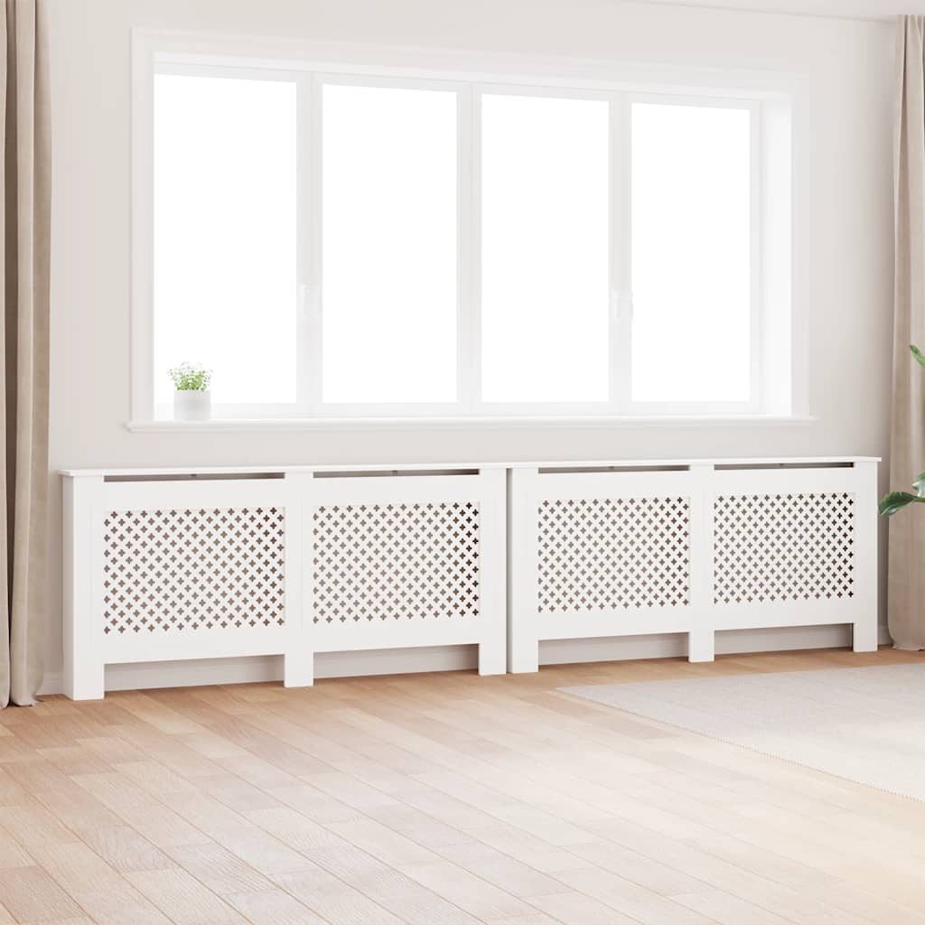 Pokrovi za radijator 2 kom bijeli 172 x 19 x 81,5 cm MDF