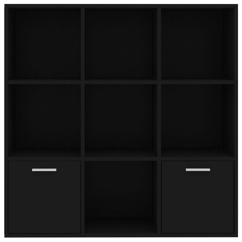 Ormarić za knjige crni 98 x 30 x 98 cm od konstruiranog drva