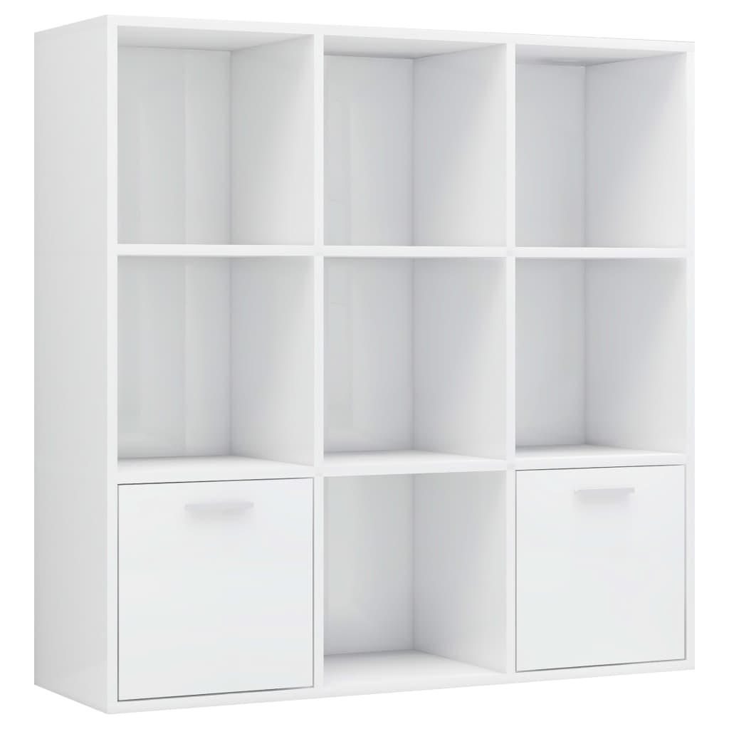 Ormarić za knjige sjajni bijeli 98x30x98 cm konstruirano drvo