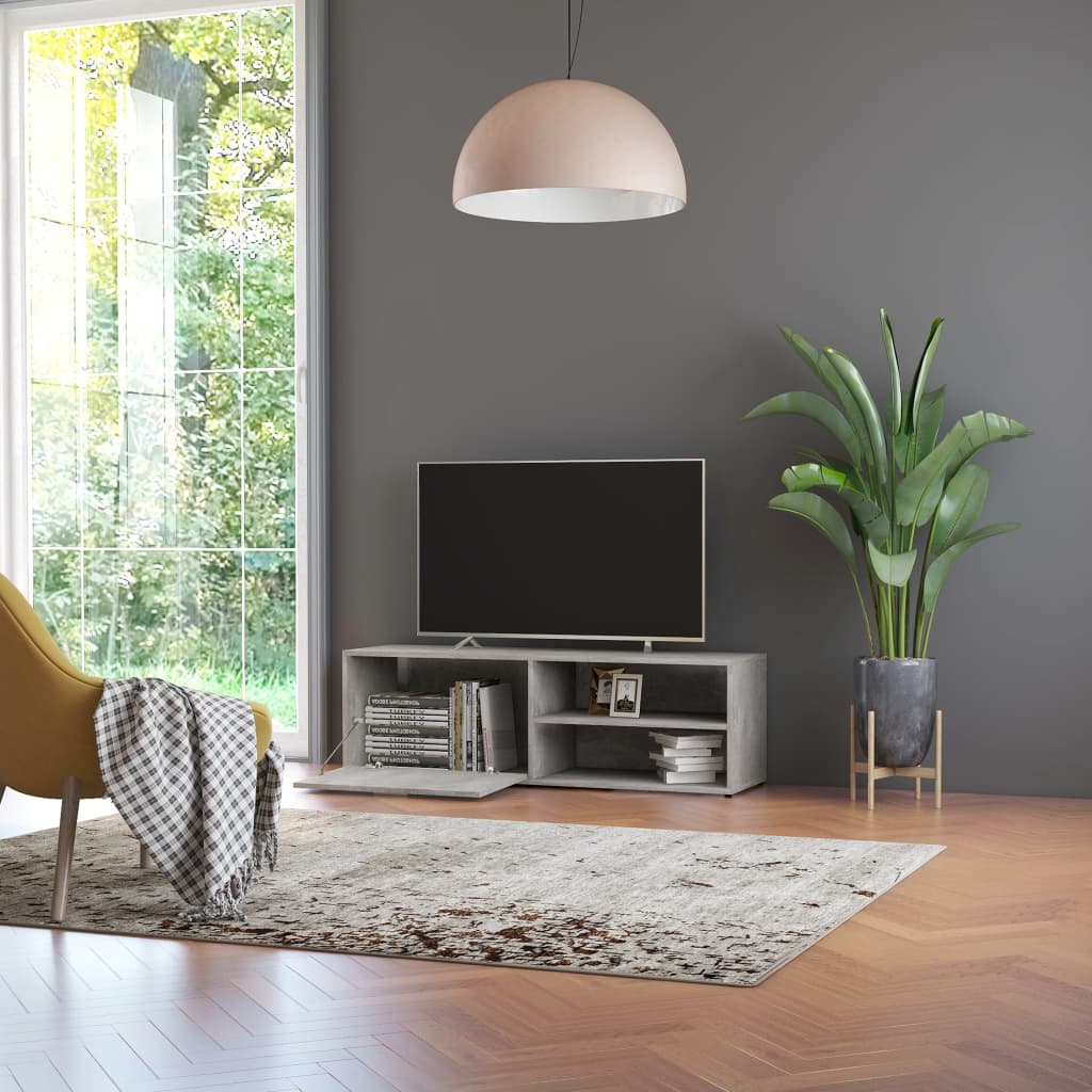 TV ormarić siva boja betona 120 x 34 x 37 cm konstruirano drvo