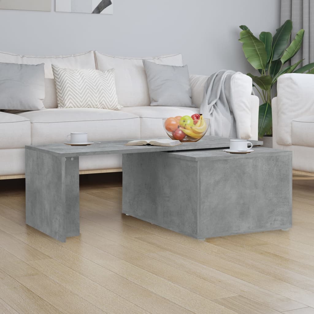 Stolić za kavu siva boja betona 150 x 50 x 35 cm od iverice