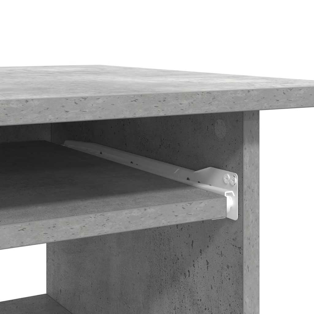 Radni stol siva boja betona 80 x 45 x 74 cm konstruirano drvo