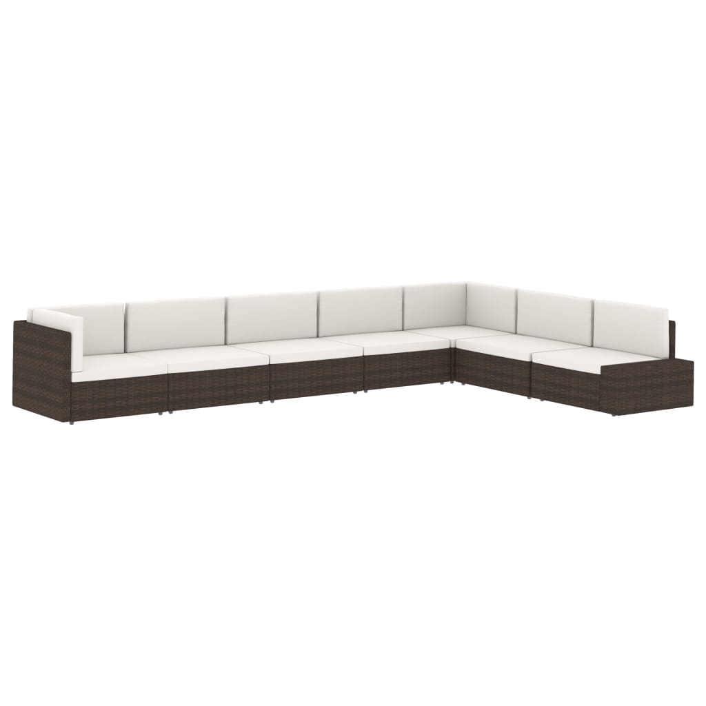Modularna kutna sofa od poliratana s lijevim naslonom crna